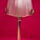 Very large brass and bronze lamp 1920 and opaque glass dome 55x20 4klg