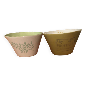 Set of 2 small salad bowls from the Linvosges brand.