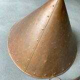 Brutalist suspension, hammered copper, E.S Horn Aalestrup Denmark, 1950-60