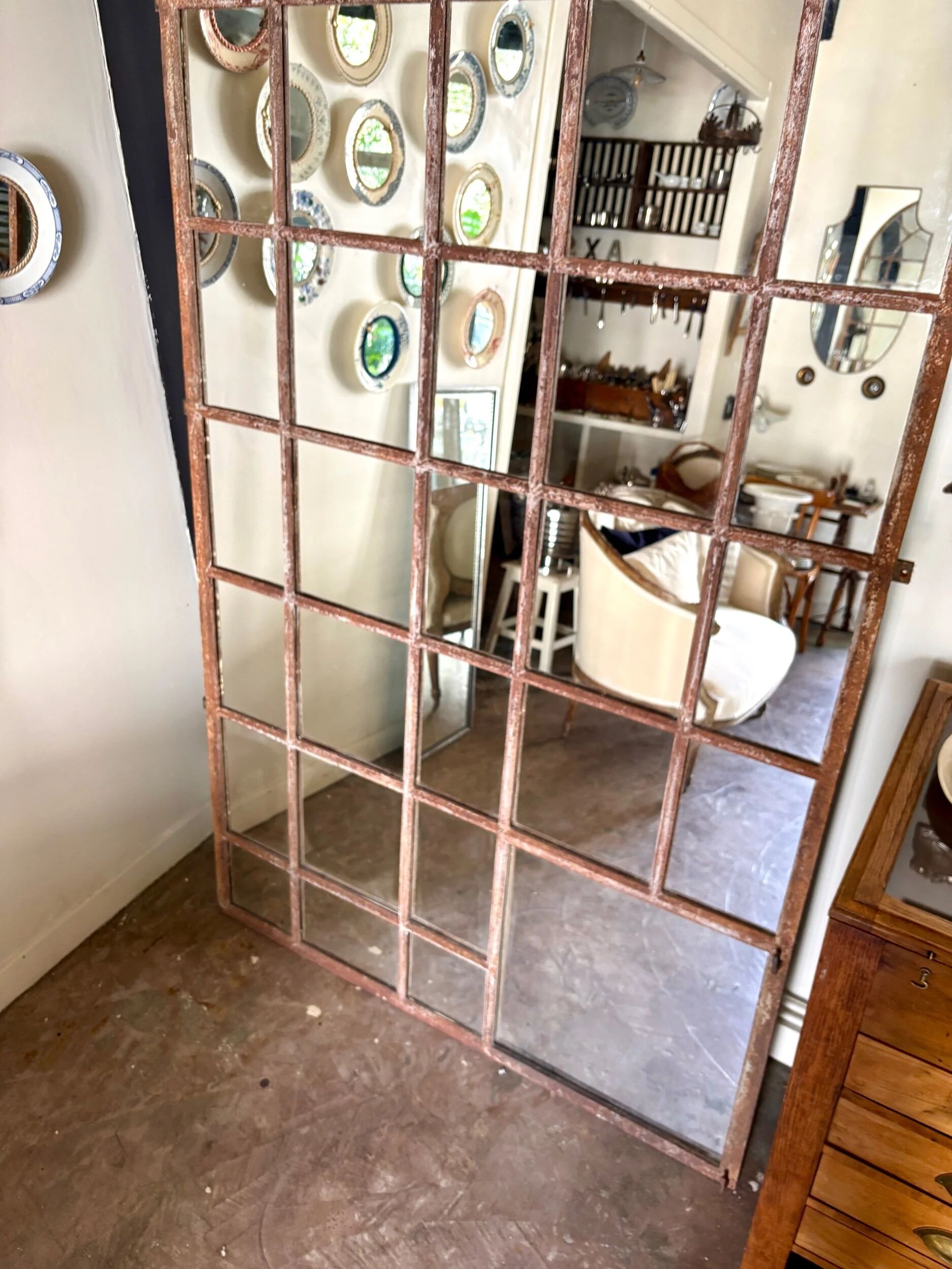 Orangerie mirror in wrought iron ☐ 260 x 130 cm