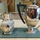 Silver-plated coffee pot and water jug. (2 items)