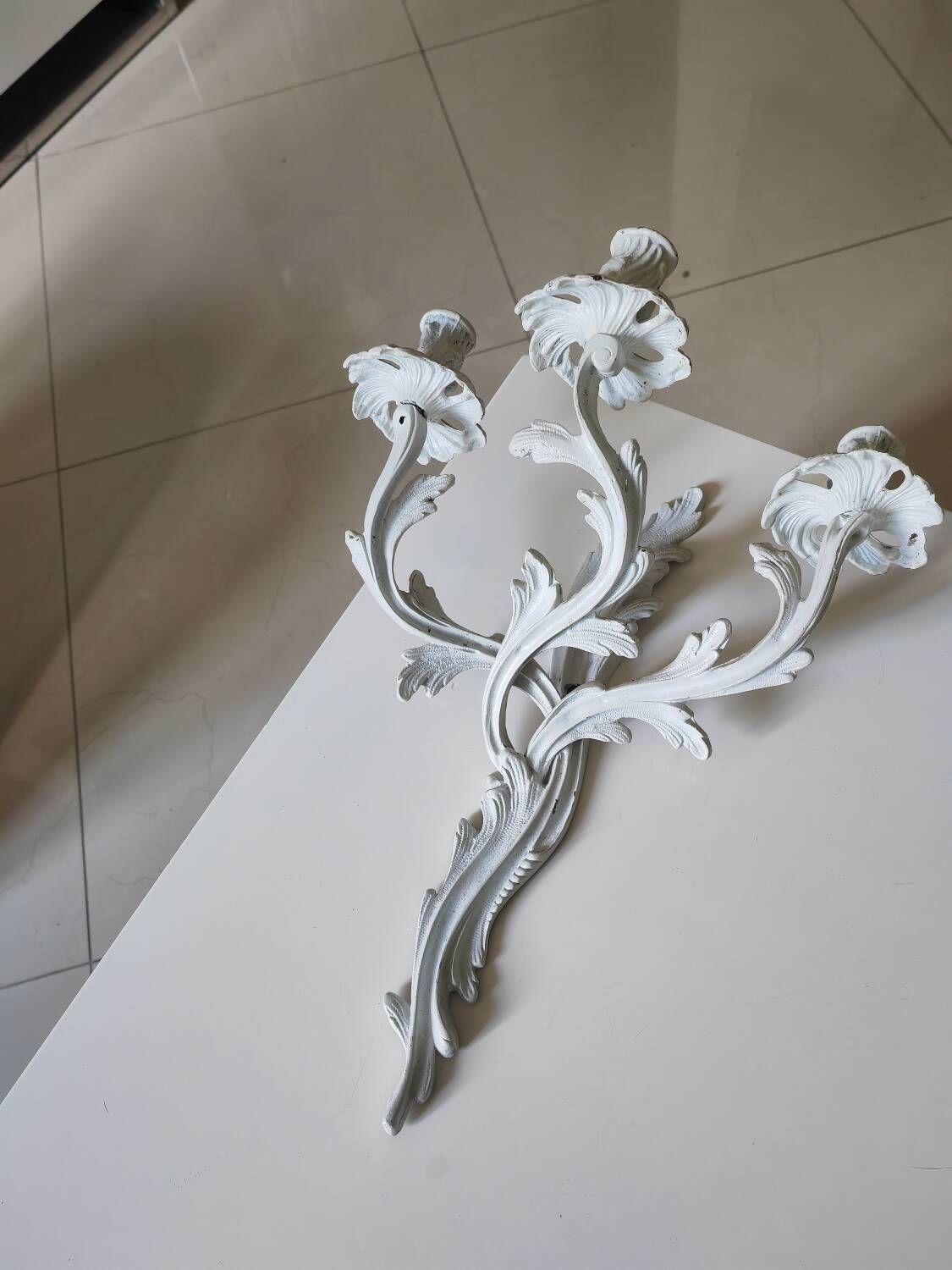 Pair of bronze light fixtures