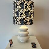 Wireless balcony lamp - unique recycled piece with tiger lampshade