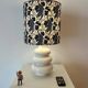 Wireless balcony lamp - unique recycled piece with tiger lampshade