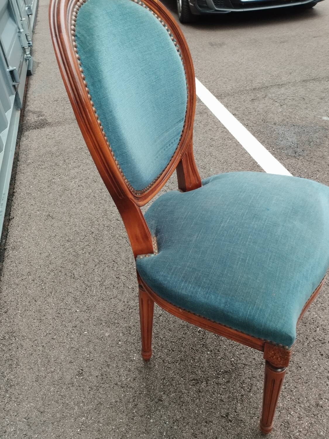 Pair of antique Louis XVI style chairs