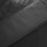 Black leather modern Conseta sofa by Friedrich Wilhelm Möller for COR