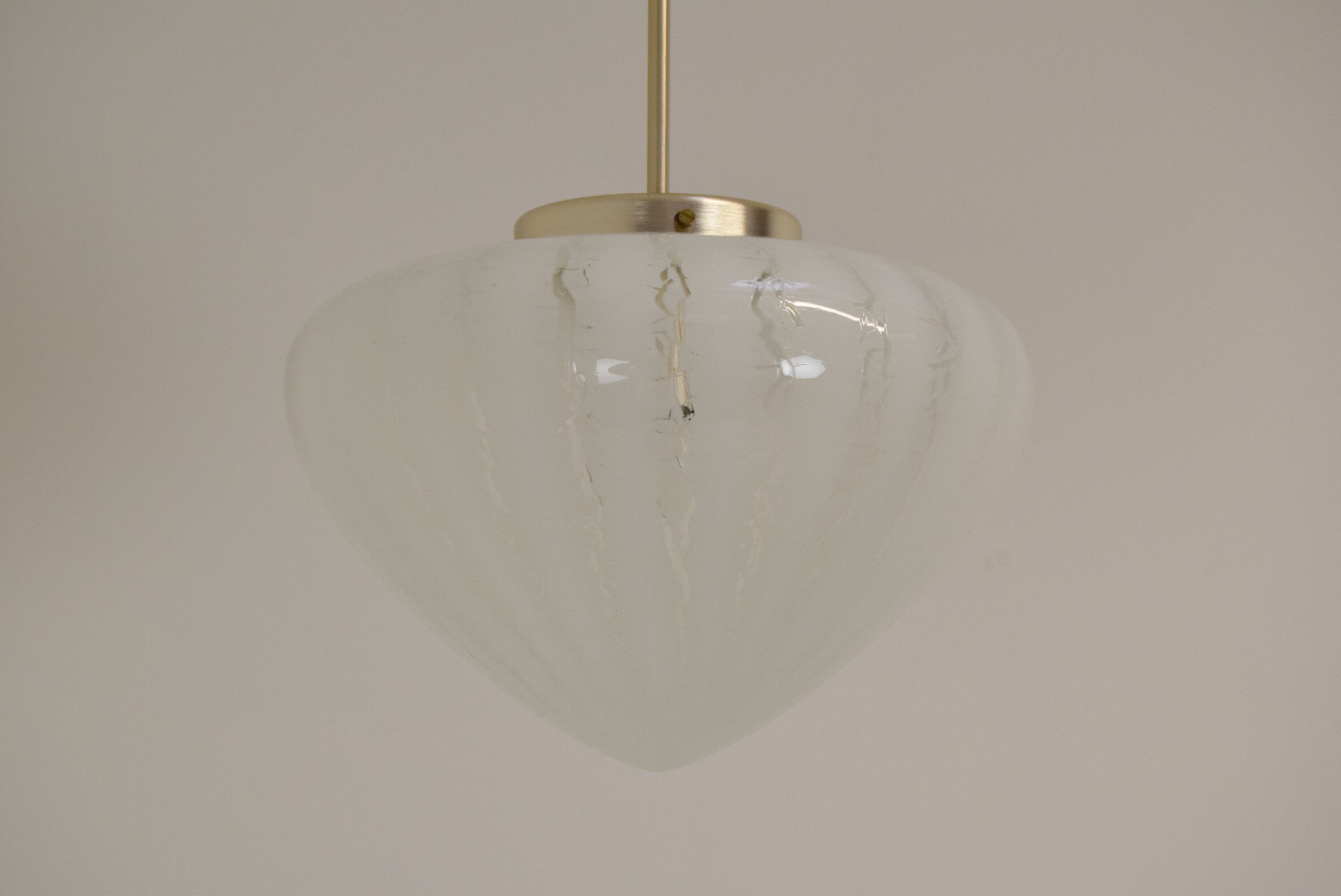 Mid-century Glass Pendant,Czechoslovakia,1970's.