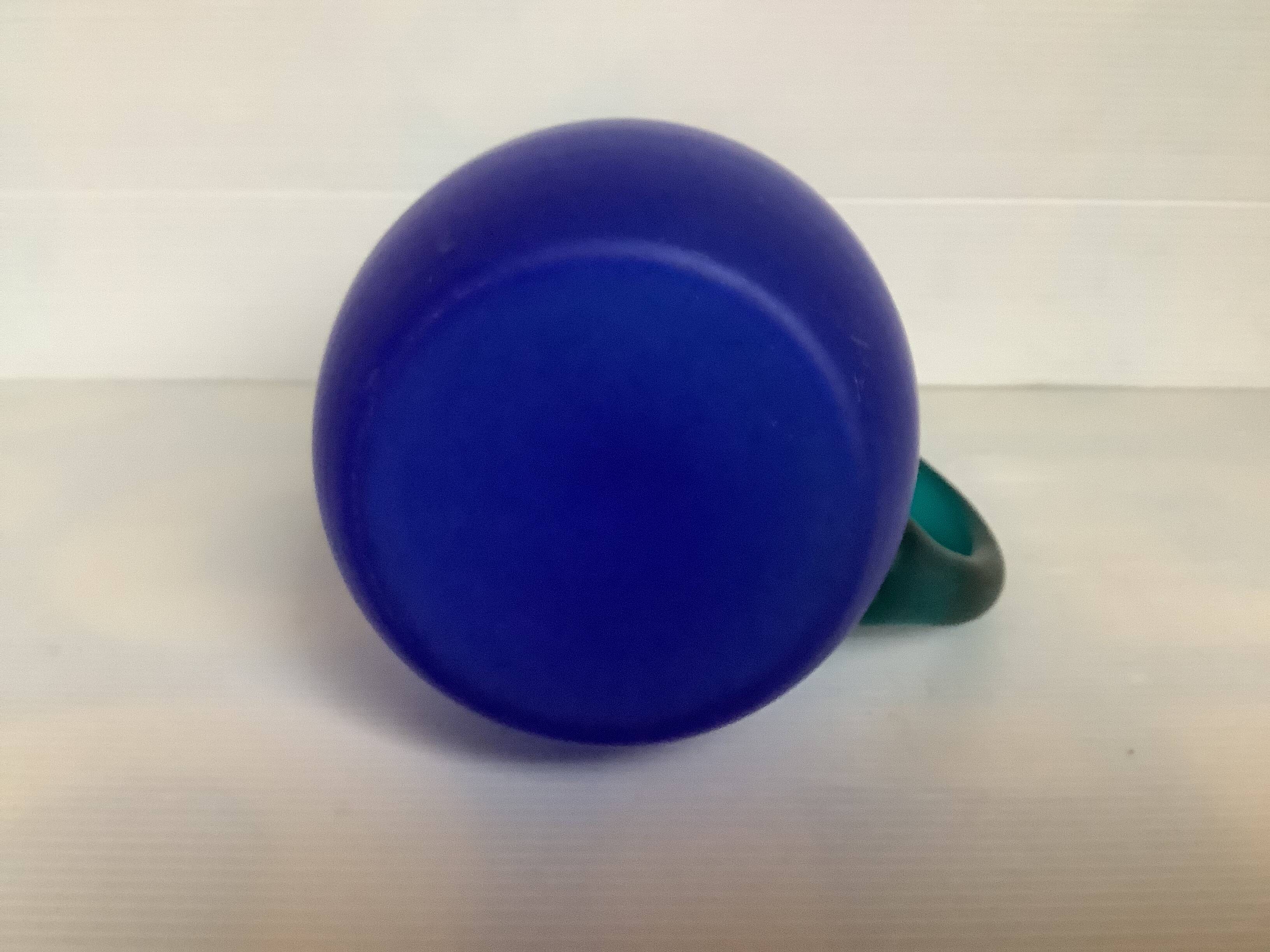 Blue glass paste pitcher