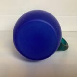 Blue glass paste pitcher
