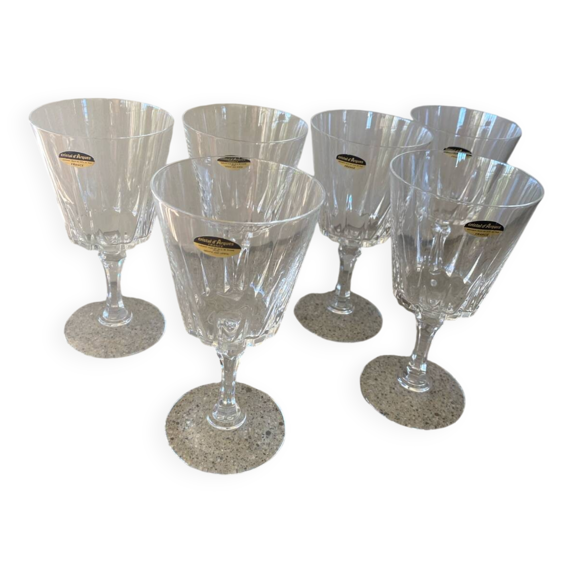 6 verres à vin Cristal d’Arques