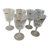6 verres à vin Cristal d’Arques