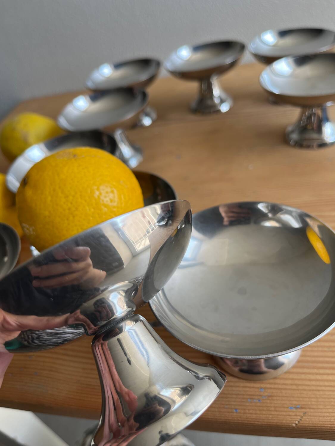 Vintage stainless steel ice cream scoops