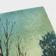 Oil on canvas village by Jan Van Dooren, winter landscape. Signed. 70s