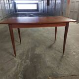 Scandinavian teak table with built-in extension