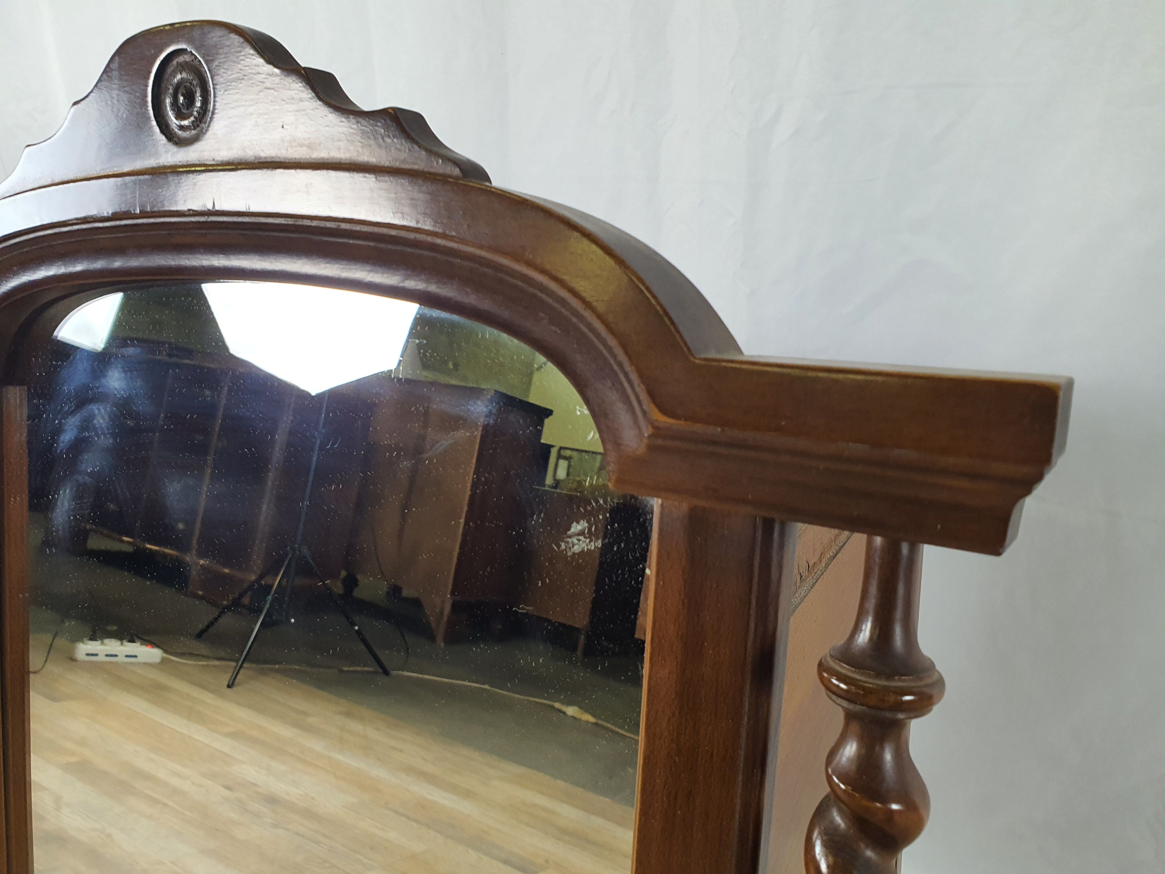 Vintage turned mirror from 80s