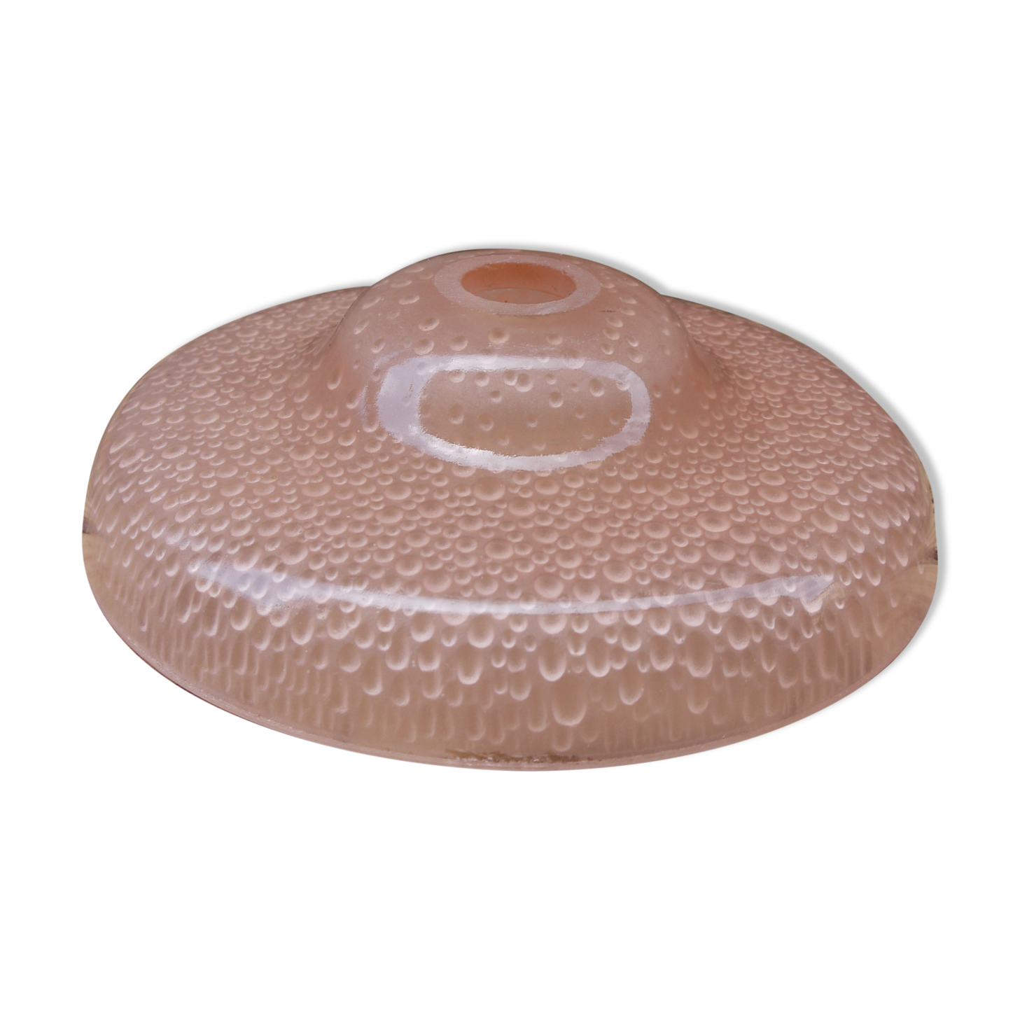 Lampshade in bulled pink glass