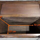 Landing Linen Chest in Solid Beech and Walnut, Louis XIII Style – Late 19th Century