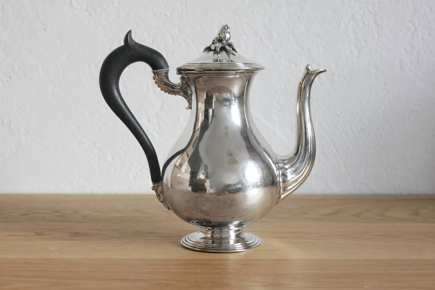 Antique silver-plated coffee pot by Christofle
