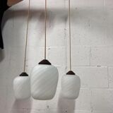 Vintage ceiling lamp with wood accent