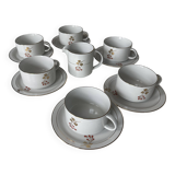 "Retro Rosso" Italian Porcelain Tea Set
