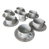 "Retro Rosso" Italian Porcelain Tea Set