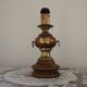 Turned wooden floor lamp with label and golden handles 1852