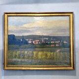 Oil on canvas depicting a landscape, signed Arango. Twentieth century