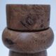 Two vintage turned wood pen and pencil pots