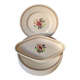 Suite de 8 assiettes plates peintes main