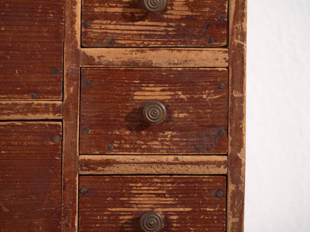 Small Japanese chest of drawers in cedar (ko-dansu), Taishō–Shōwa period, circa 1920–1945.