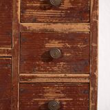 Small Japanese chest of drawers in cedar (ko-dansu), Taishō–Shōwa period, circa 1920–1945.