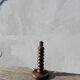 Art Deco wooden lamp base in the style of Charles Dudouyt.