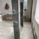 Roche Bobois stone and glass sculpture shelf 1970s