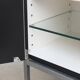 Freestanding black & marble credenza by Florence Knoll for Knoll, 1961