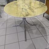 Arabescato marble oval dining table 1970