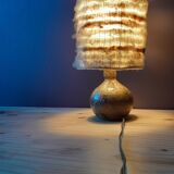70's ceramic and wool lamp