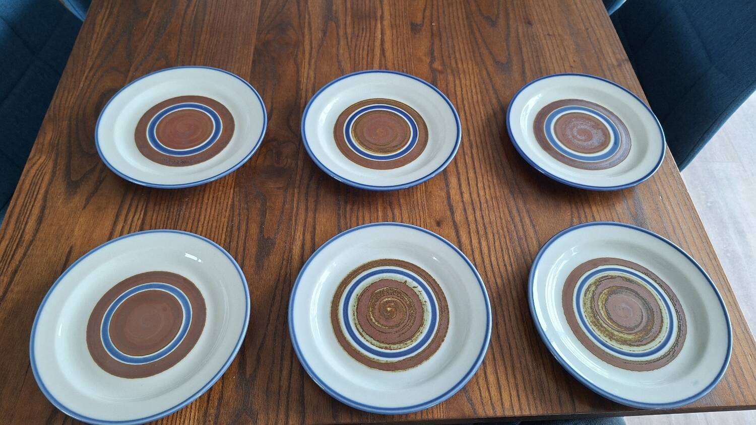 Set of six dessert plates Arabia Finland Peter Winquist