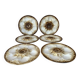 Six old Longchamps oyster plates