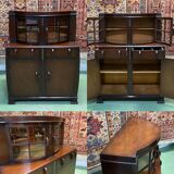 1930s English Art Deco oak buffet