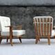 Paire de fauteuils en chêne par Guillerme et Chambron pour Votre Maison, 1960