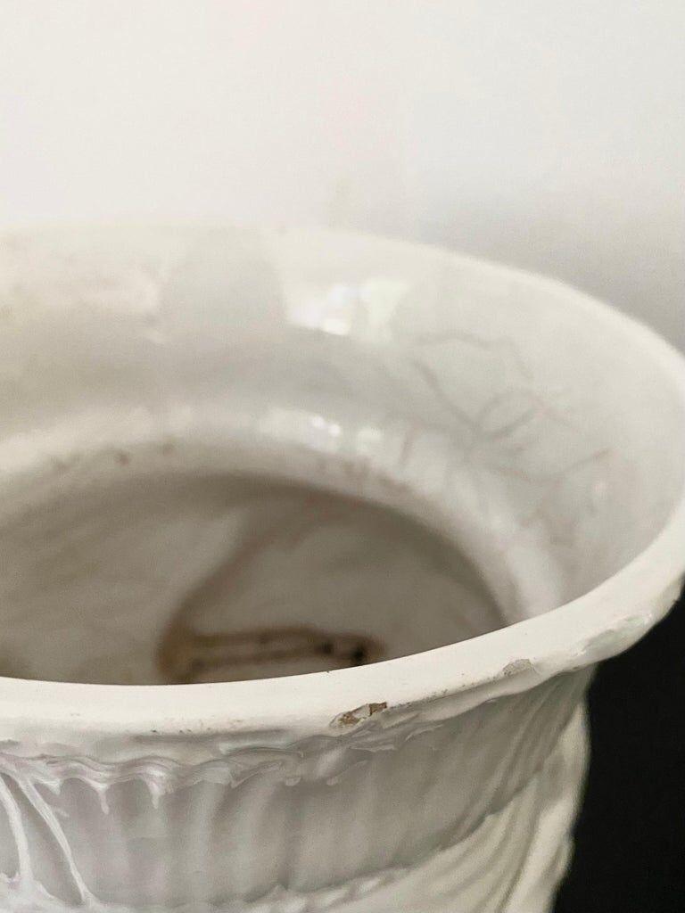 White Italian Ceramic Camel Flowerpot, Planter, Late 20th Century