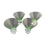 DESIGN GLASSES handcrafted color: 1 set of 4 glasses color ABSINTHE