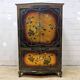 Vintage Chinese cabinet with gold leaf, flowers and birds (bar cabinet)