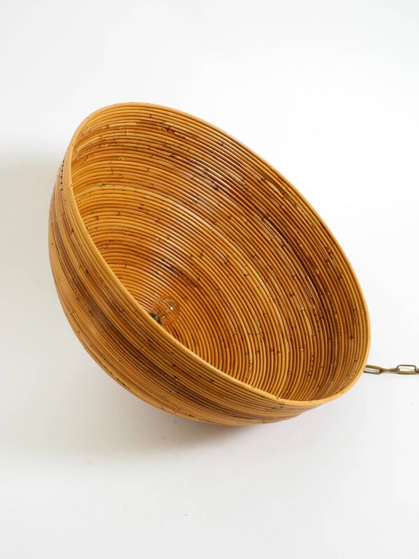 Suspension italienne en bambou par Vivai del Sud, années 1970