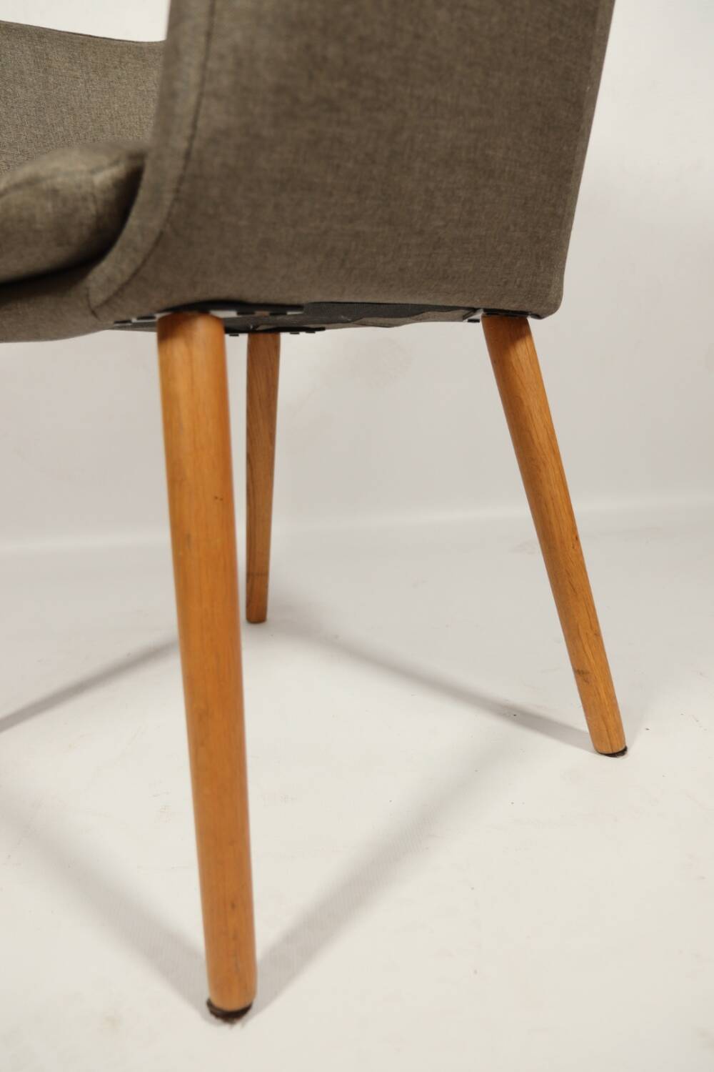Vintage fauteuil de bureau gris anthracite chêne clair chaise de bureau moderne design