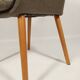 Vintage fauteuil de bureau gris anthracite chêne clair chaise de bureau moderne design