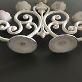 White cast iron candelabra