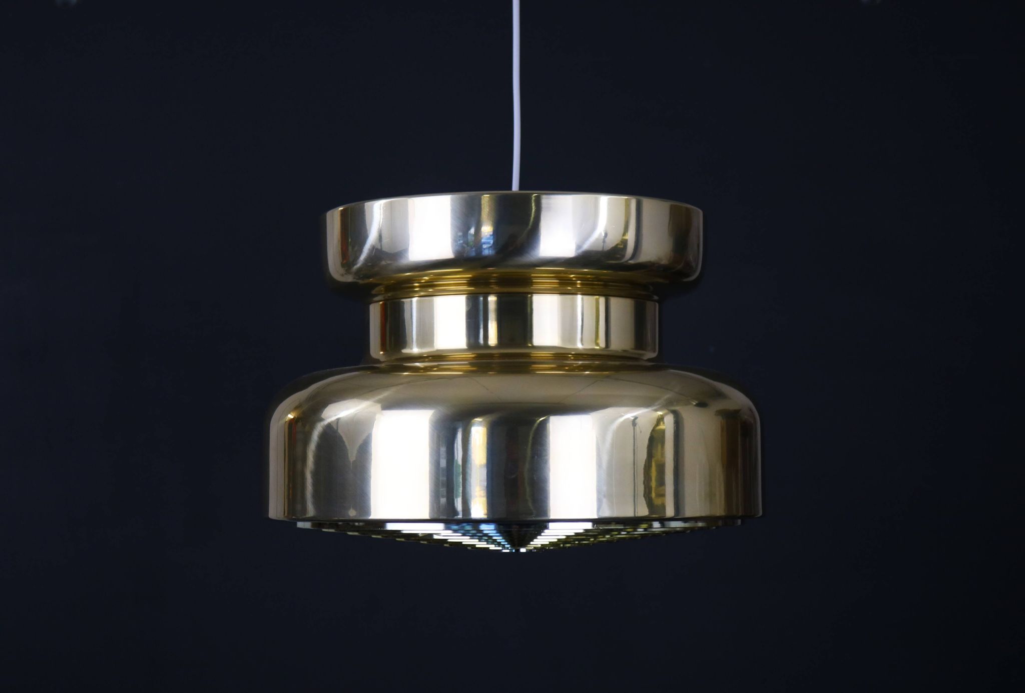 Golden Swedish design hanging lamp - XL - Carl Thore  ***  Sweden 1970 - Stylish lighting