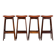 Mid-Century Bar Stools in Rosewood and Leather by Erik Buch for Dyrlund, Set of 4