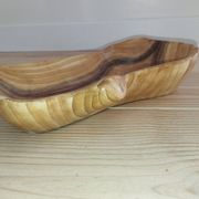 Vallauris catchall – Wood imitation enamel – Organic shape – 1950s–60s